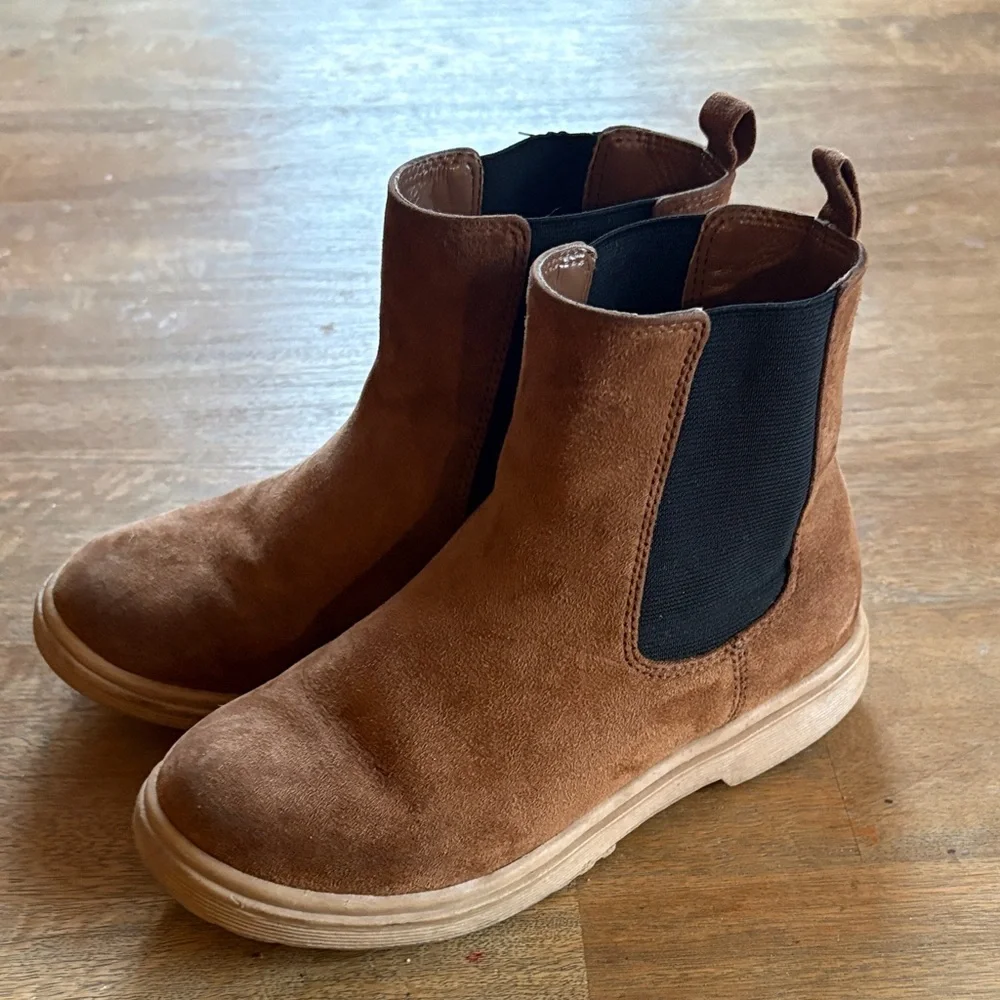 Crewcuts Chestnut Suede Pull-On Chelsea Boots - Picture 1 of 3